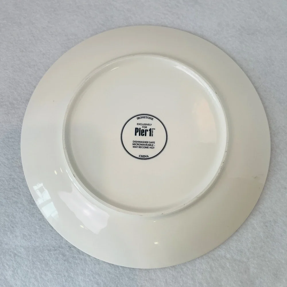 Pier 1 Imports Steampunk Dapper Deer Ironstone Salad Plate‎ 8.25